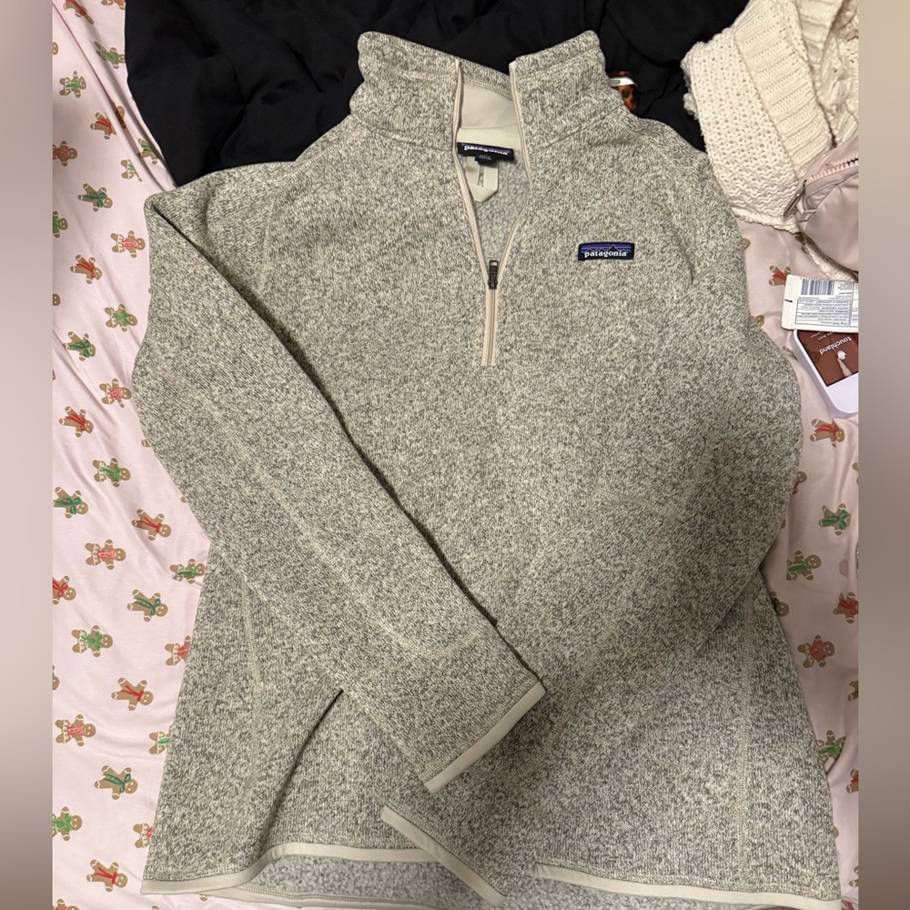 Patagonia: Gray Quarter-Zip Pullover